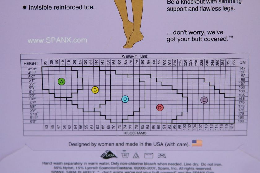 Spanx Tummy to Toes Sheer Pantyhose Super Control W/ Extra Tummy 