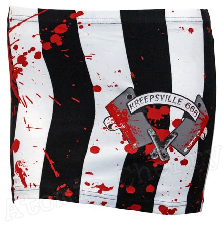   Cleaver Mini Skirt Rockabilly Punk Blood Horror Zombie Vampire  