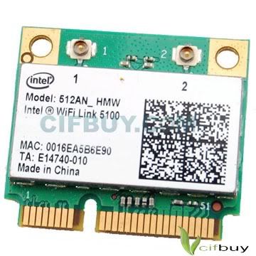 Intel Wifi 5100 Half Hight Mini PCI e 512AN N G card  