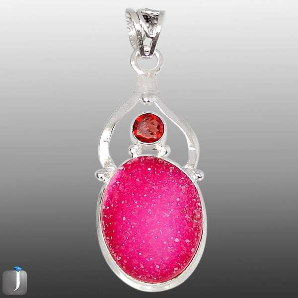 RED COPPER TURQUOISE OVAL PEARL 925 STERLING SILVER ARTISAN PENDANT 1 