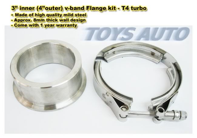 IN 4 OUT V BAND CLAMP FLANGE TURBO T04S T04Z GT45  