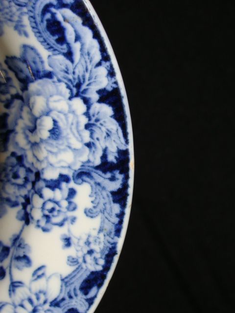 English Allerton Kenilworth Flow Blue Salad Plates  