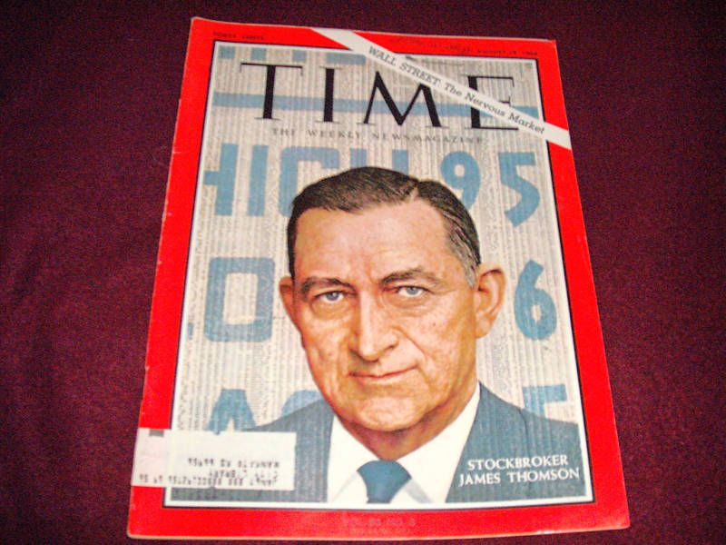 Time Magazine, Stockbroker James Thomson, Aug. 19, 1966  