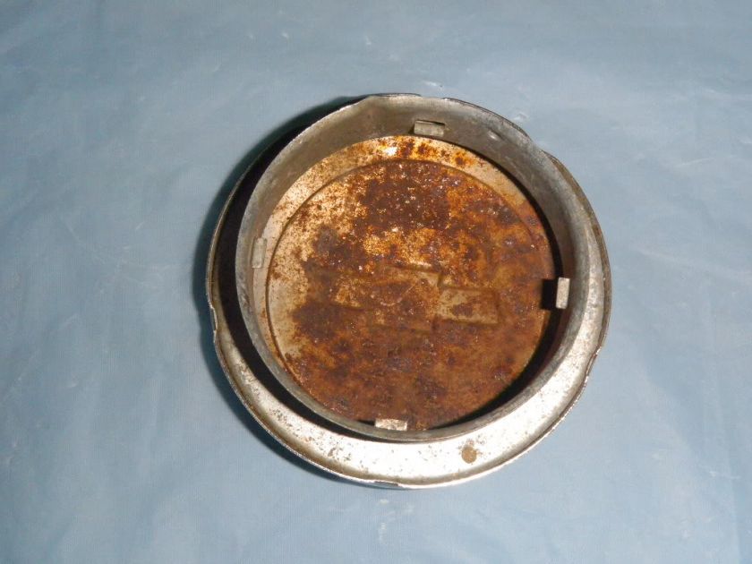 Chevrolet horn button, measures 3 1/2 inches in diameter. Has wear 