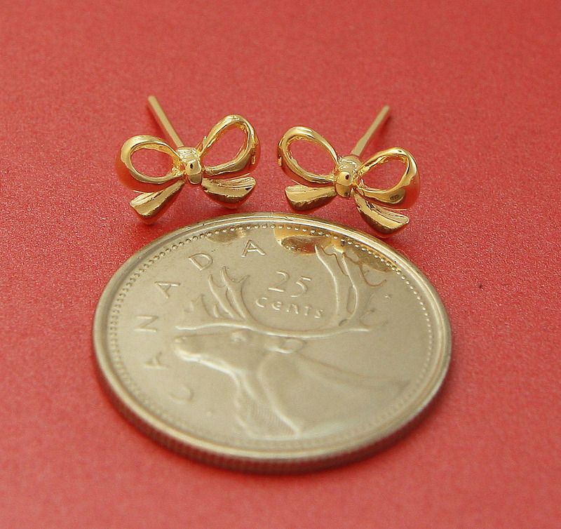 Mini Flower CZ Gold Plated Stud Earrings For Kids & Adults  