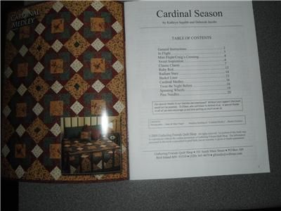 Patchwork Christmas Quilt Pattern Books Sampler Log Cabin Cardinal 