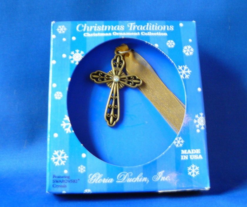   Cross ~ Christmas Traditions ~ Ornament with Swarovski Crystal  