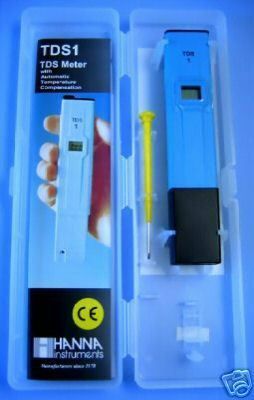 TDS1 METER / HANNA 0 to 999 ppm w/ CALIBRATION SOLUTION  