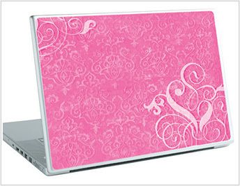 College DORM DECOR Laptop Netbook Wear Skin Hot Pink Art Decal 14 15 