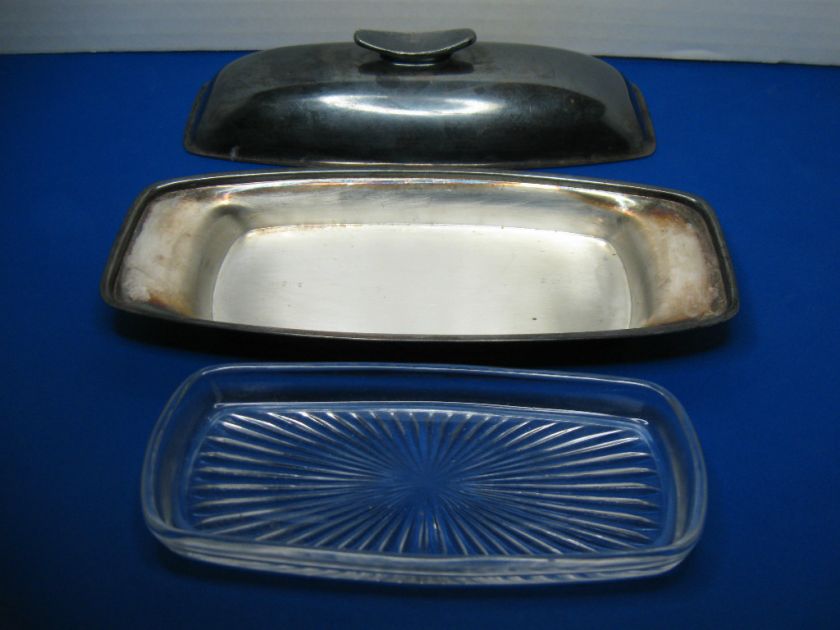 Gorham Silver Co Butter Dish Art Deco Style Numbered  