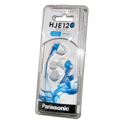 Panasonic RP HJE120 A In Ear Earbud Ergo Fit Headphone (Blue)   Brand 