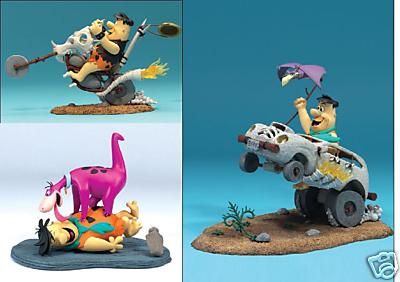McFarlane Hanna Barbera FRED FLINTSTONE figures Dino, Chopper 