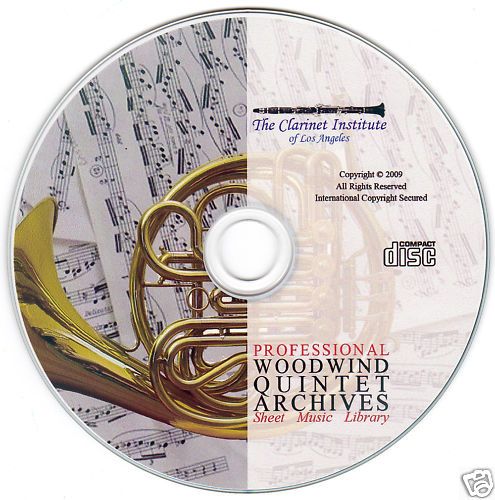 HUGE Woodwind Quintet Sheet Music Collection PDF CD  
